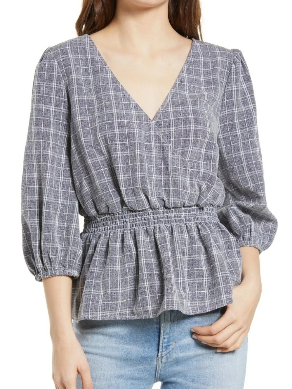 Treasure & Bond Smocked Waist Top